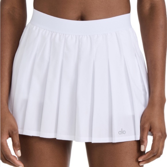 ALO Yoga Dresses & Skirts - ALO Yoga White Varsity Tennis Skirt